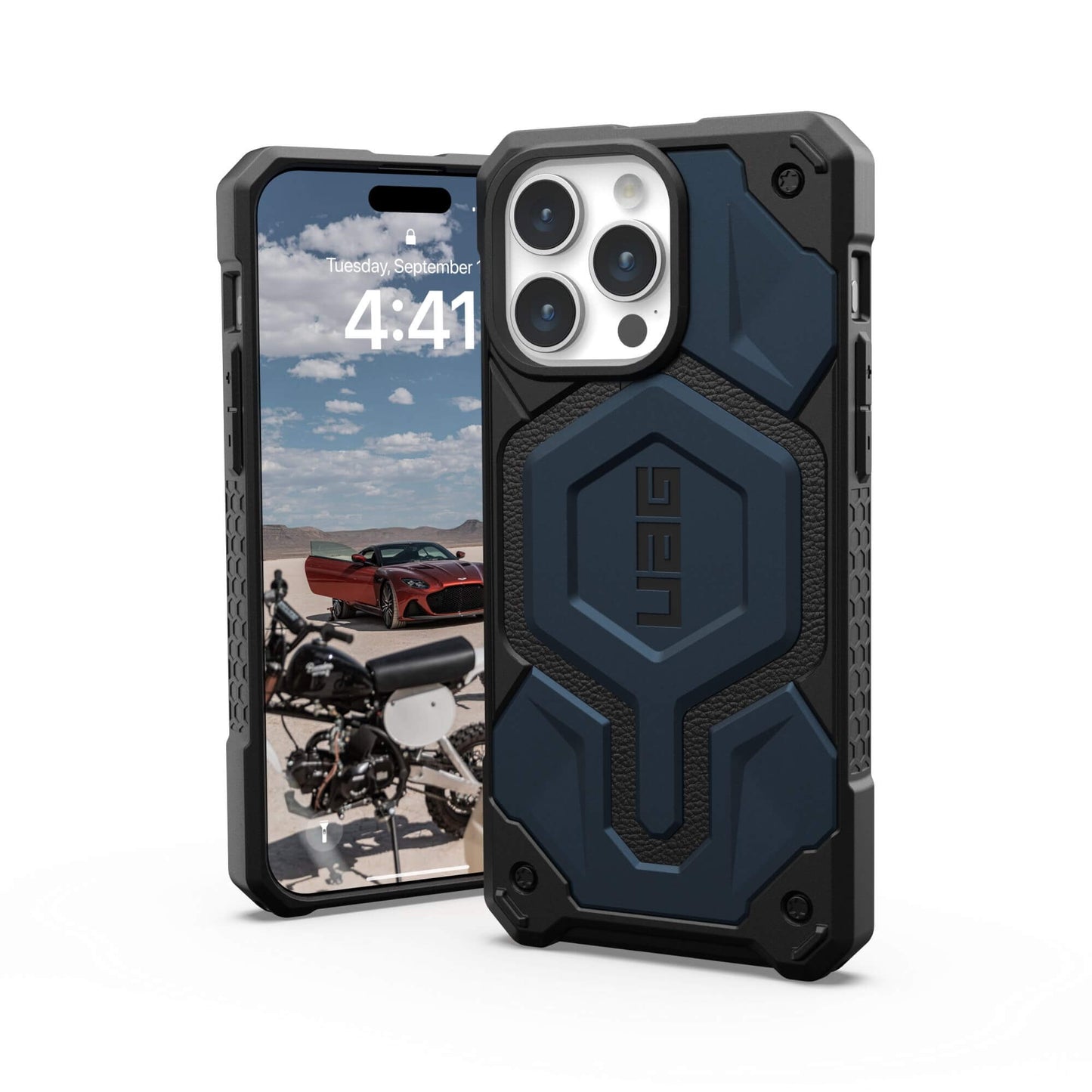 UAG Urban Armor Gear Monarch Pro MagSafe Case | Apple iPhone 15 Pro Max | mallard (blau)