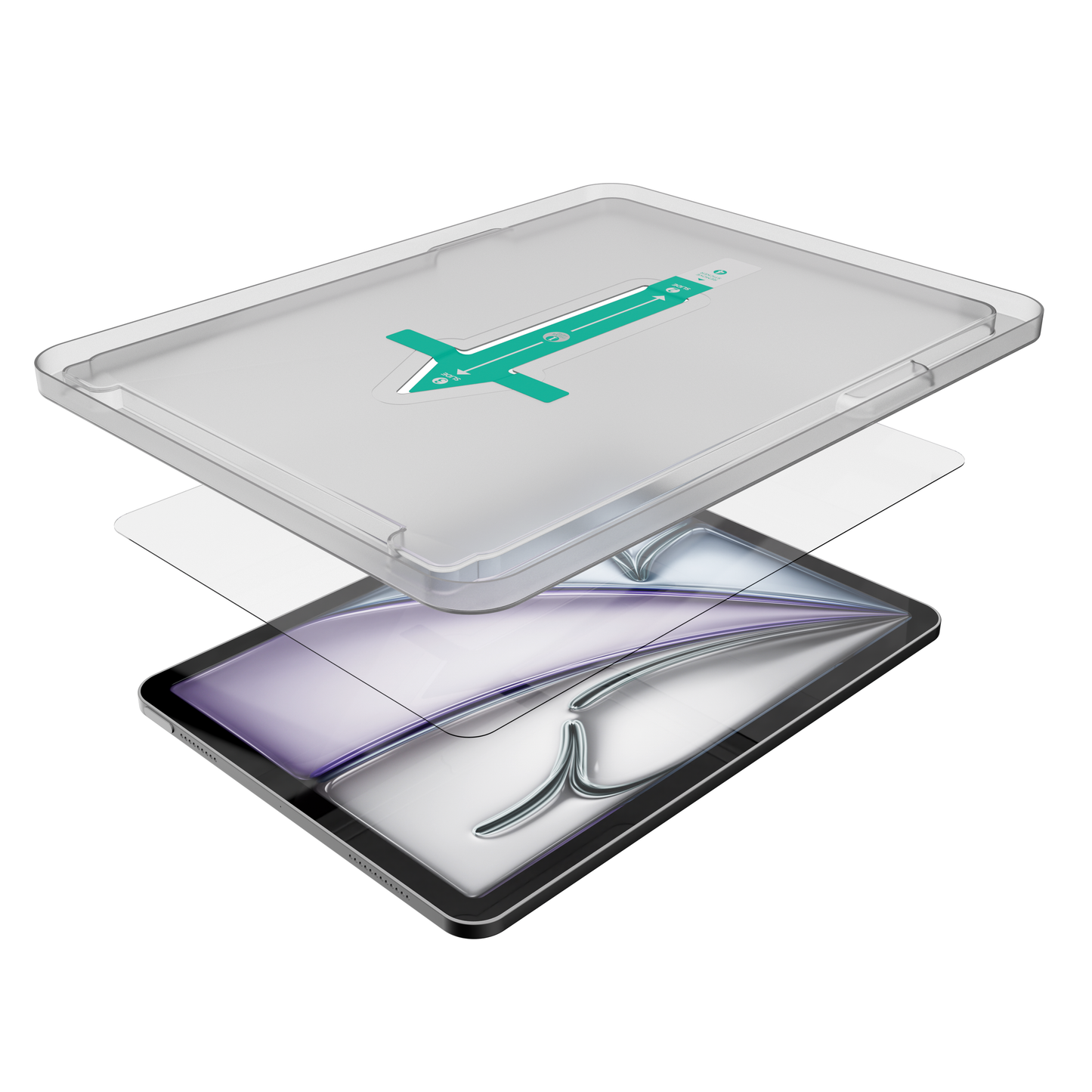 NEXT.ONE iPad Schutzglas mit Anbringhilfe - iPad Air 11" M2