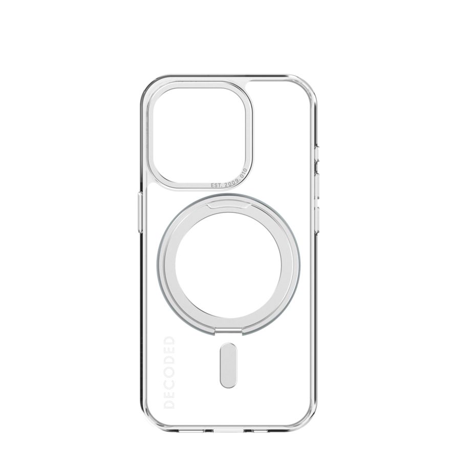 Decoded Recycled Plastic Loop Stand BackCover iPhone 15 Pro Transparant