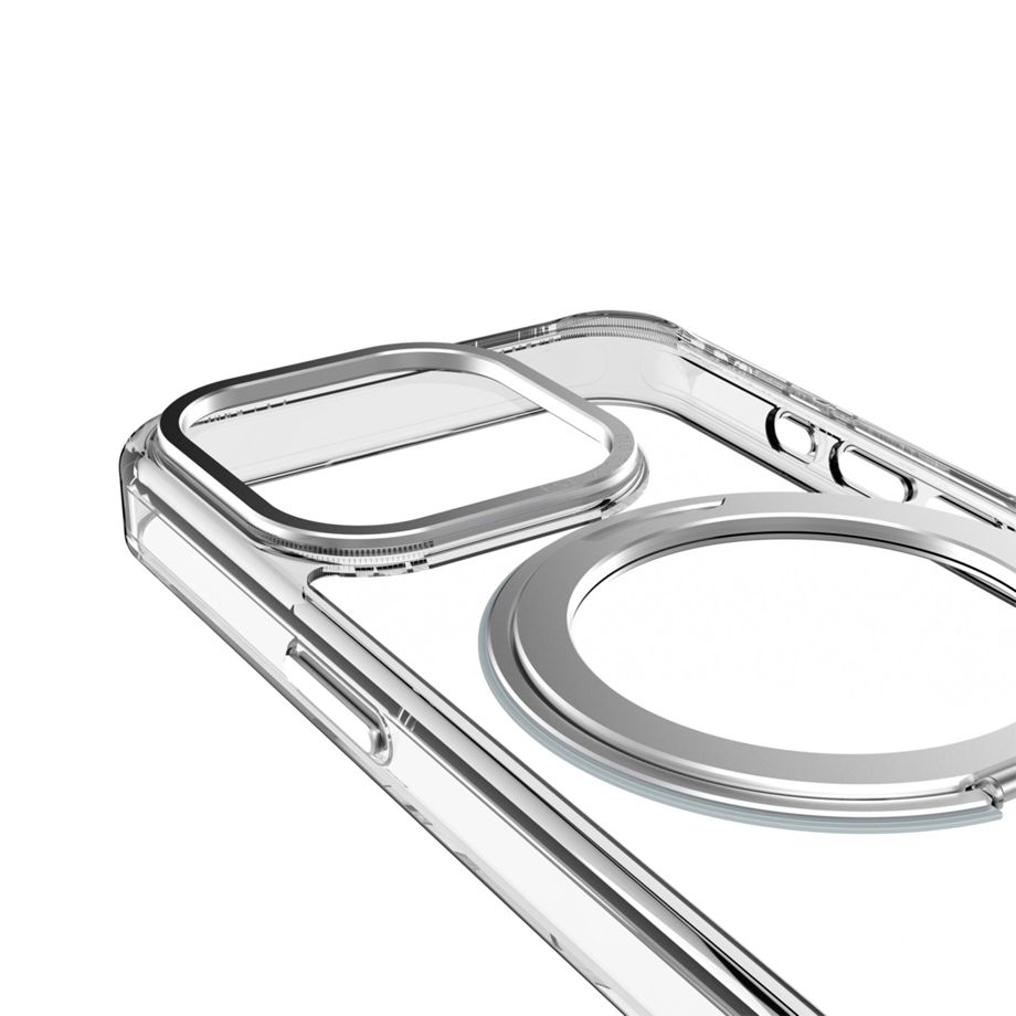 Decoded Recycled Plastic Loop Stand BackCover iPhone 15 Pro Transparant