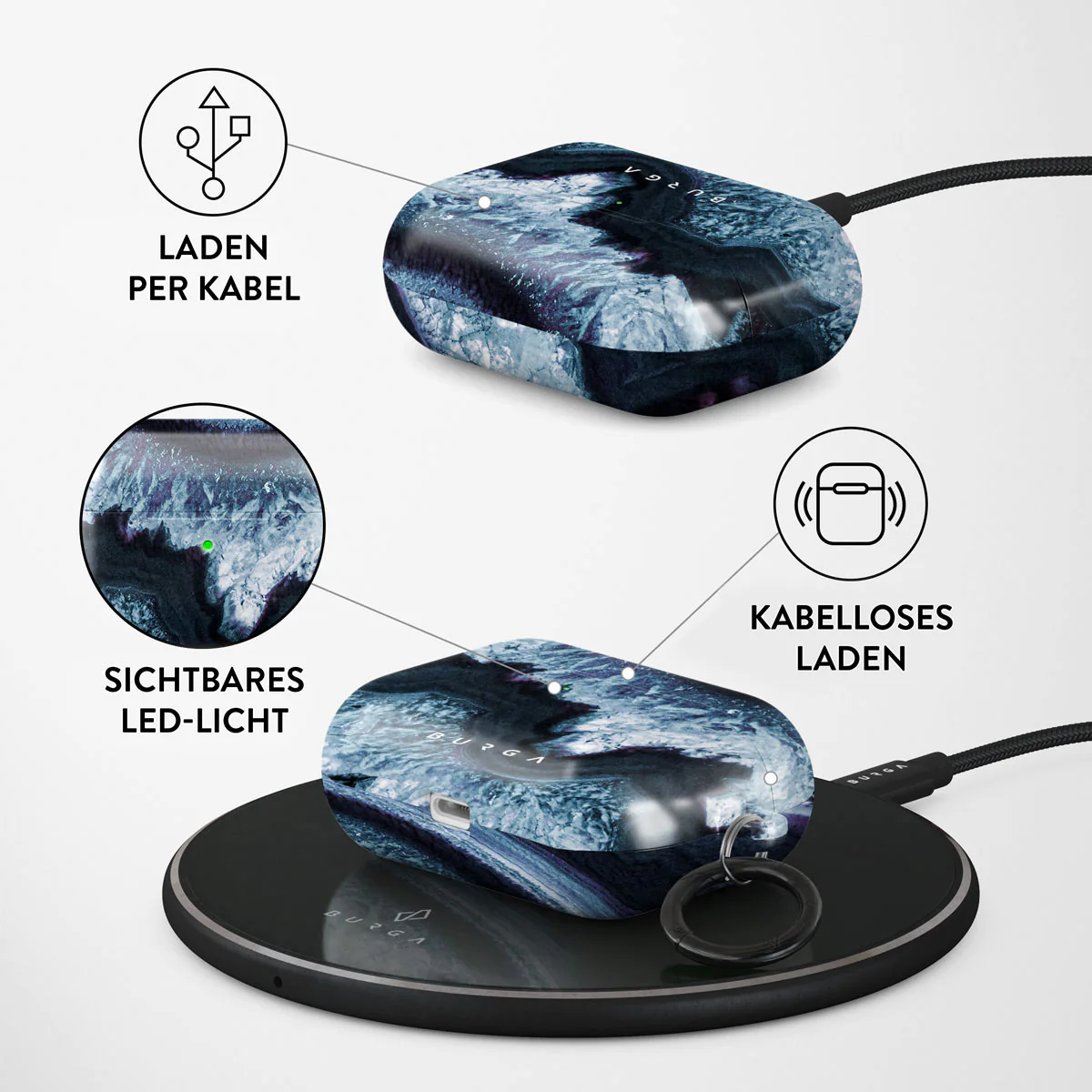 BURGA Frozen Lake Case for AirPods