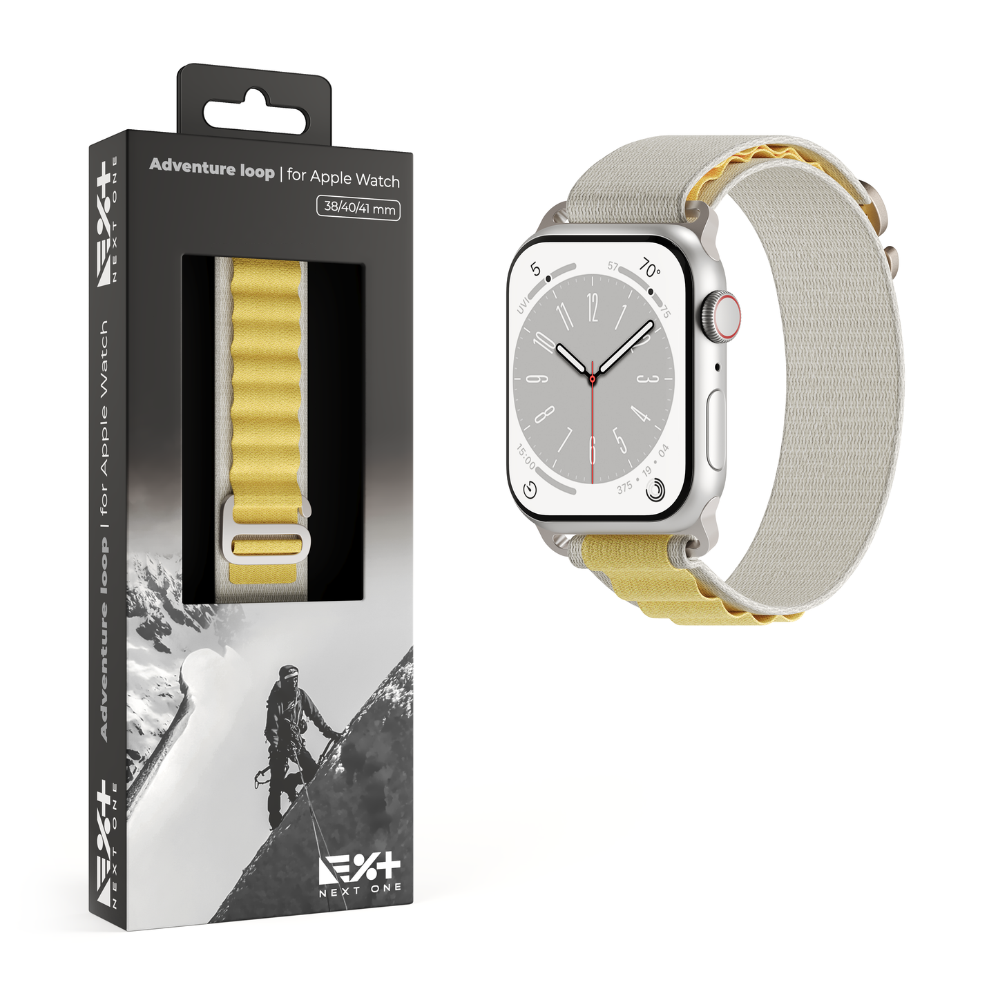 NEXT.ONE Adventure Loop für Apple Watch 38/40/41mm | White-Yellow