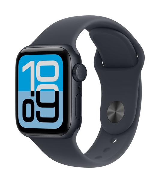 Apple Watch SE 3 GPS 40mm Mitternacht Aluminium Case mit Mitternacht Sportarmband - M/L
