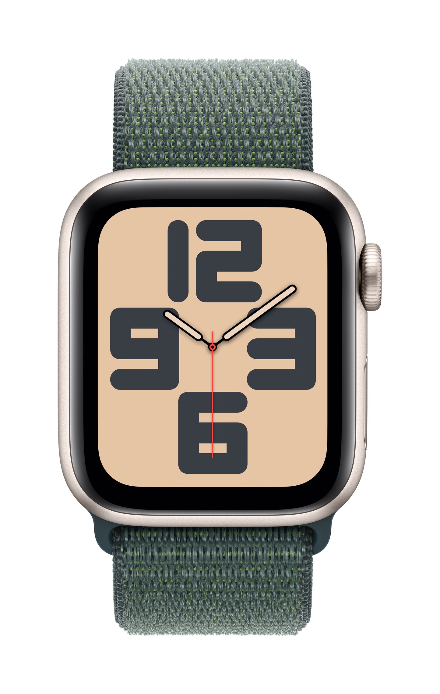 Apple Watch SE GPS + Cellular 40mm Starlight Aluminium Case with Lake Green Sport Loop