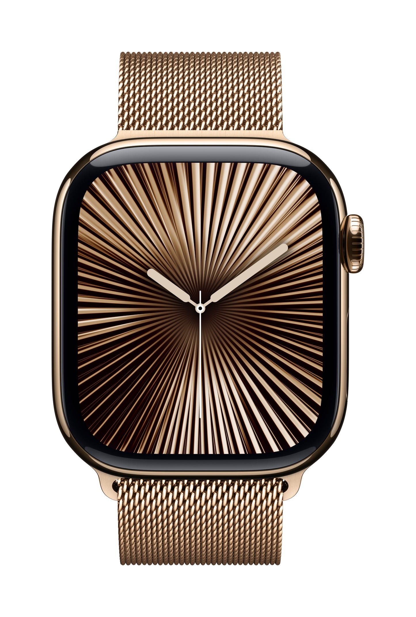 Apple Watch Series 10 GPS + Cellular 42mm Gold Titanium Case with Gold Milanese Loop