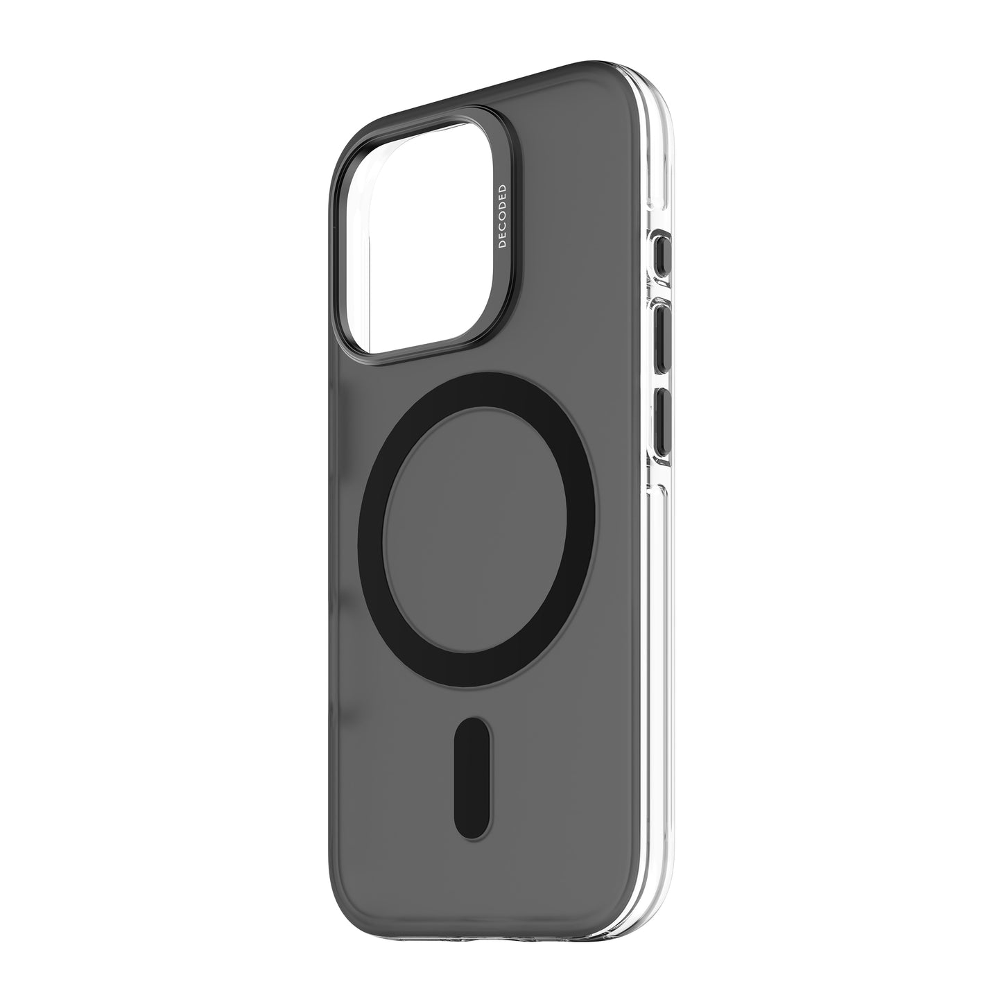 Decoded Recycled Plastic Backcover iPhone 16 Pro Transparent Black