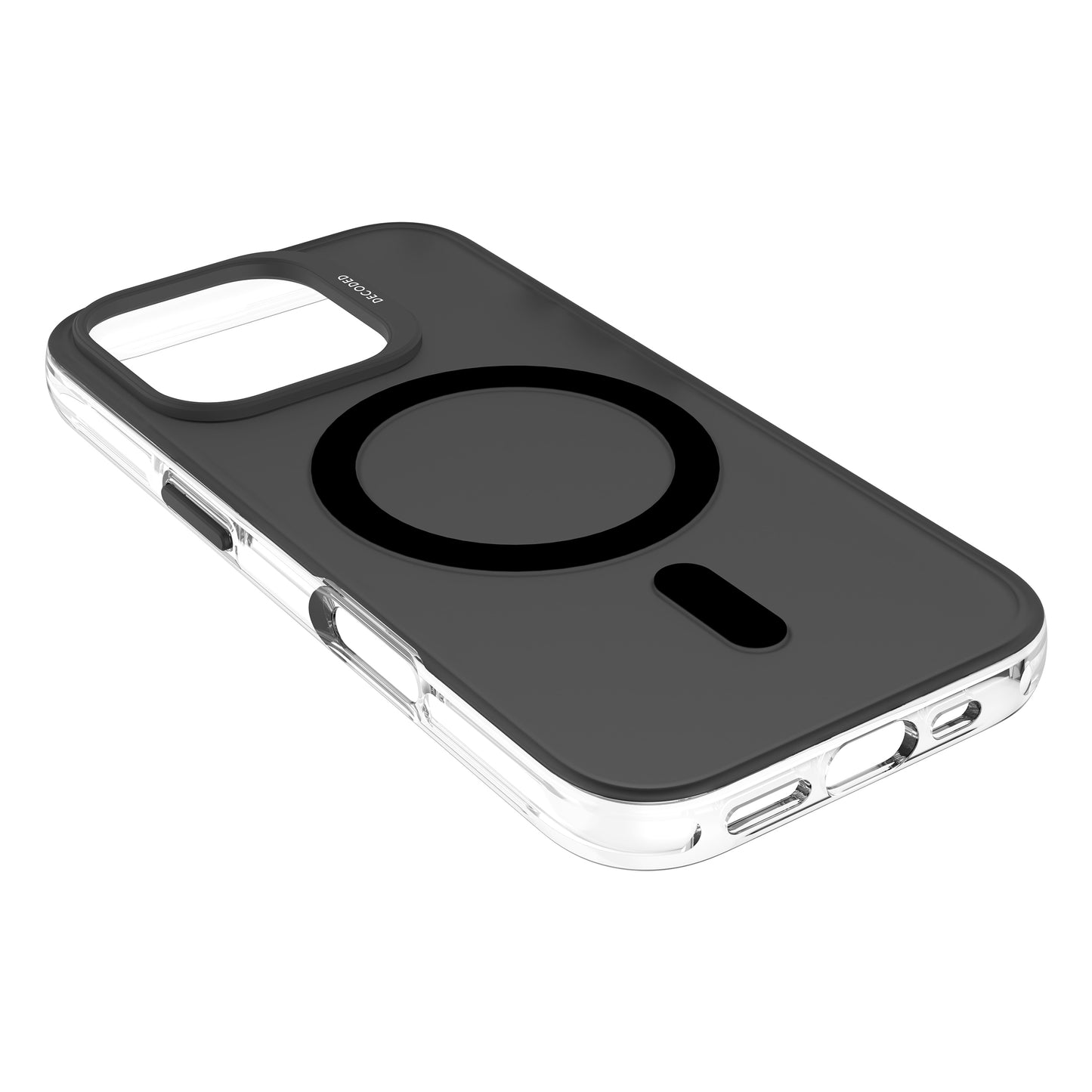 Decoded Recycled Plastic Backcover iPhone 16 Pro Transparent Black