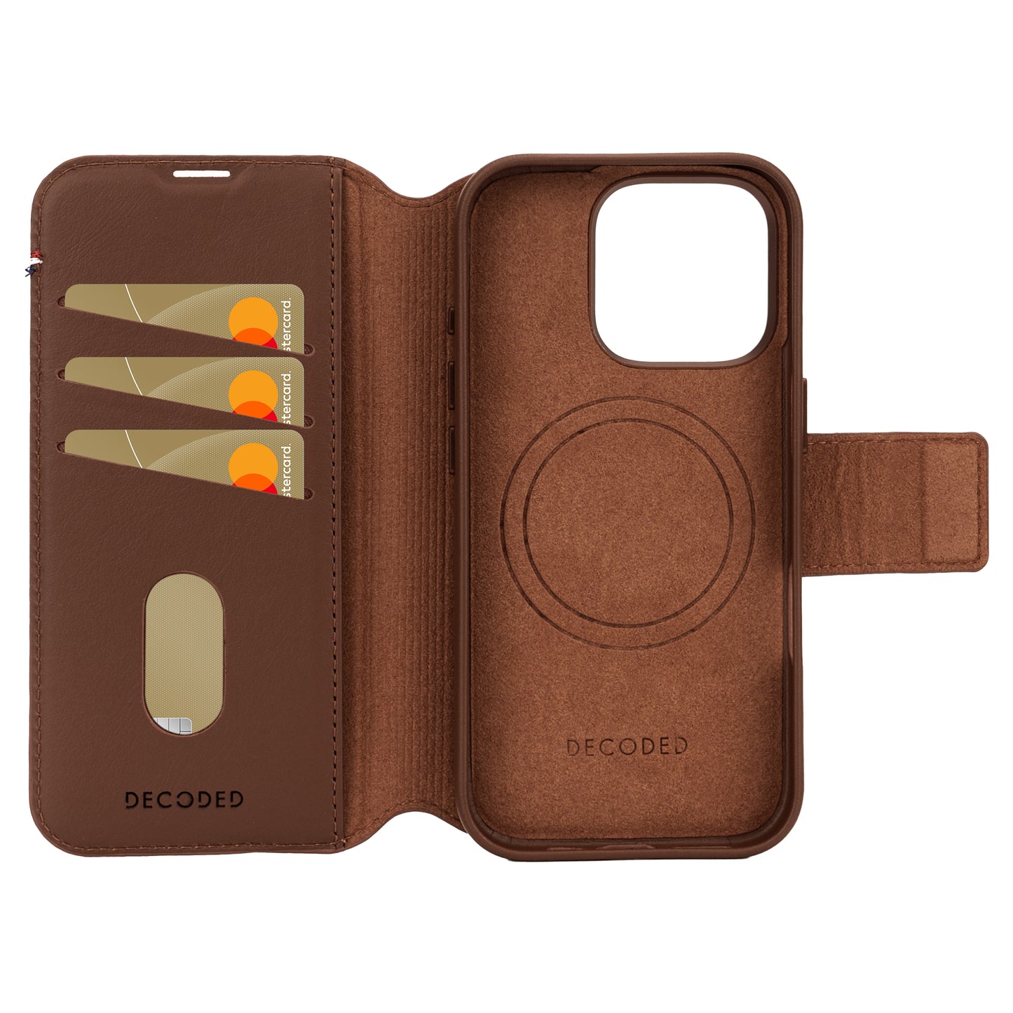 Decoded Leather Detachable Wallet iPhone 16 Pro Tan