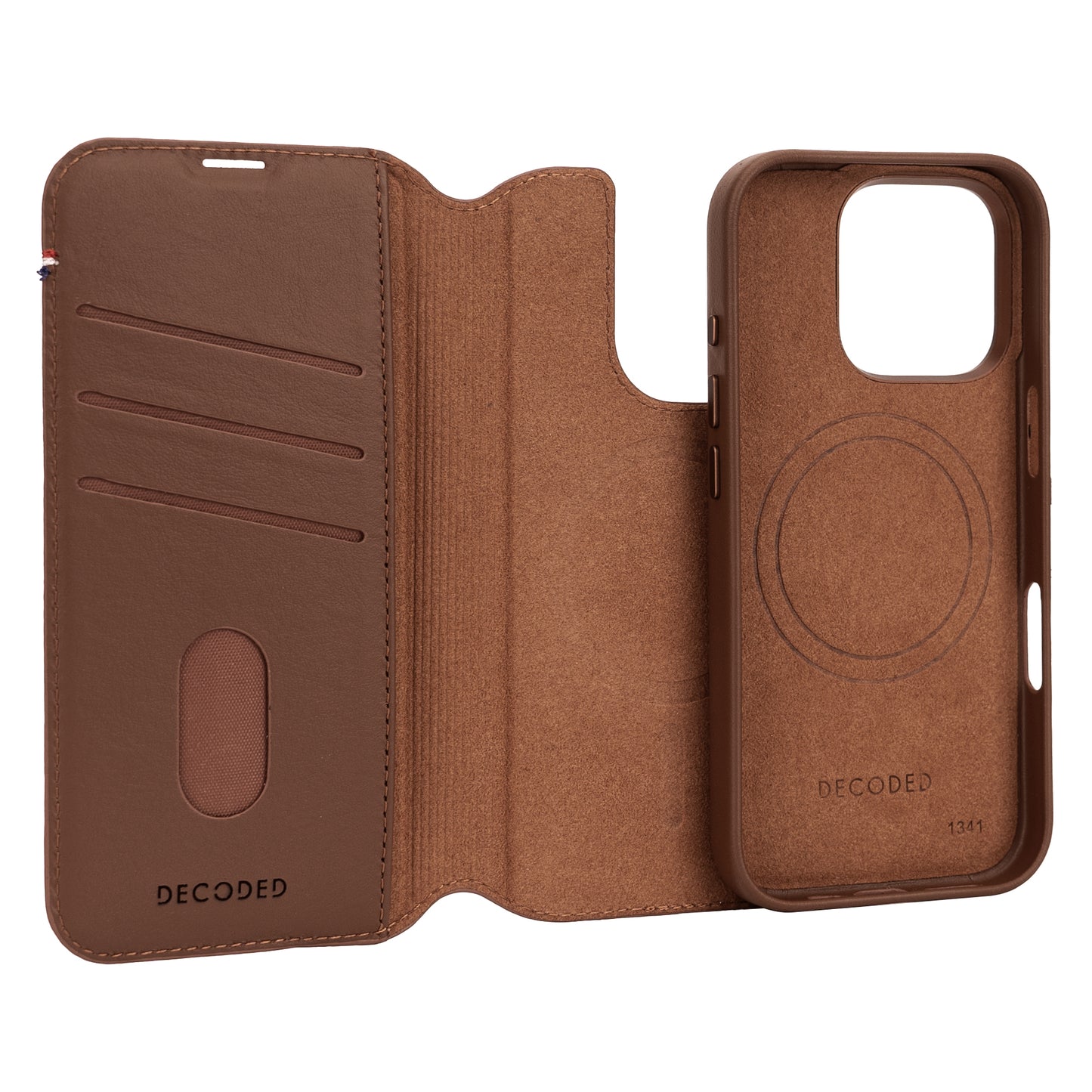 Decoded Leather Detachable Wallet iPhone 16 Pro Tan