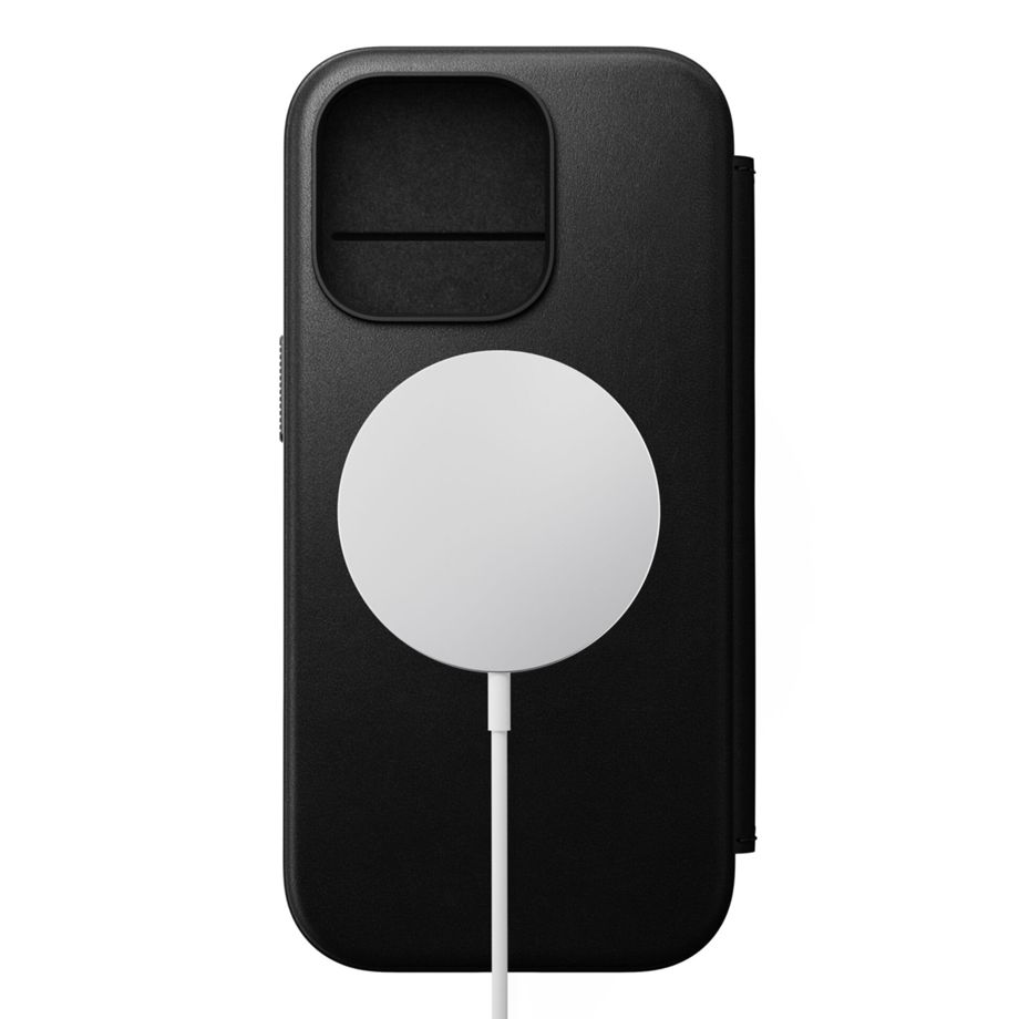 Nomad Modern Leather Folio iPhone 16 Pro Black