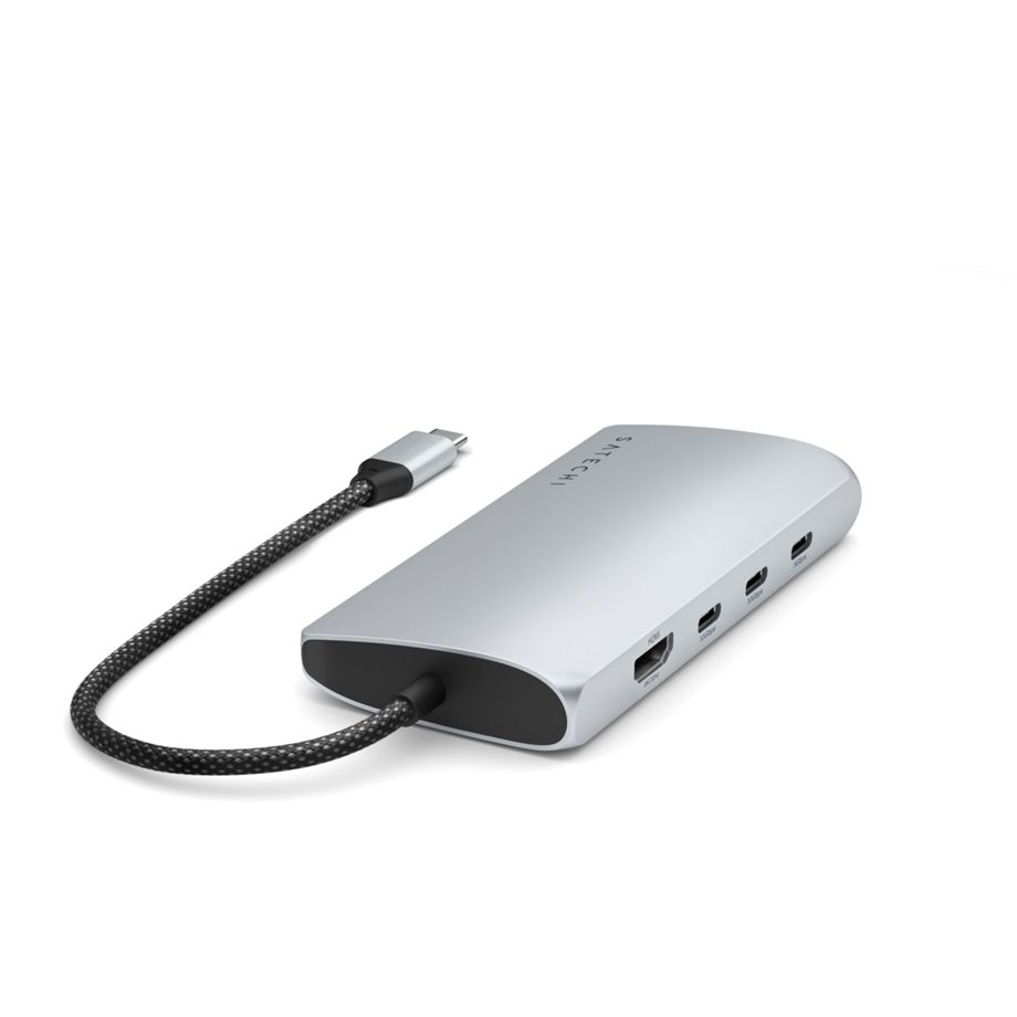 Satechi USB-C Multiport Adapter 8K with Ethernet V3 Silver
