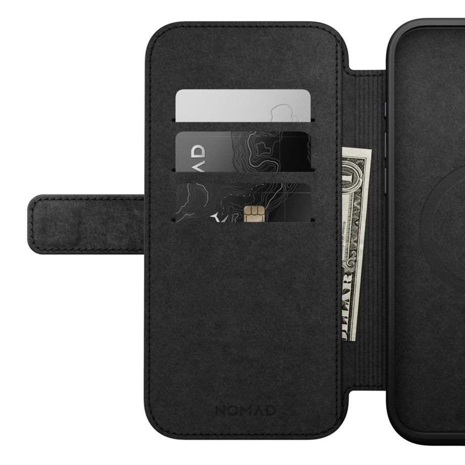 Nomad Modern Leather Folio iPhone 16 Pro Max Black