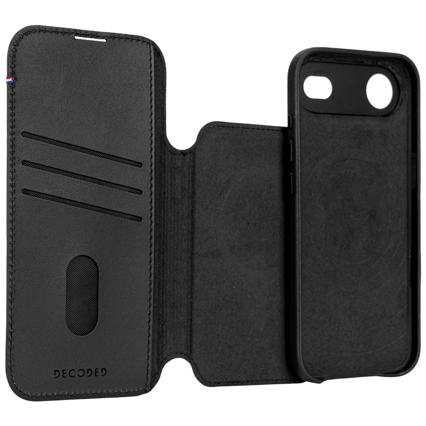 Decoded Leather Detachable Wallet iPhone 17 Air Black