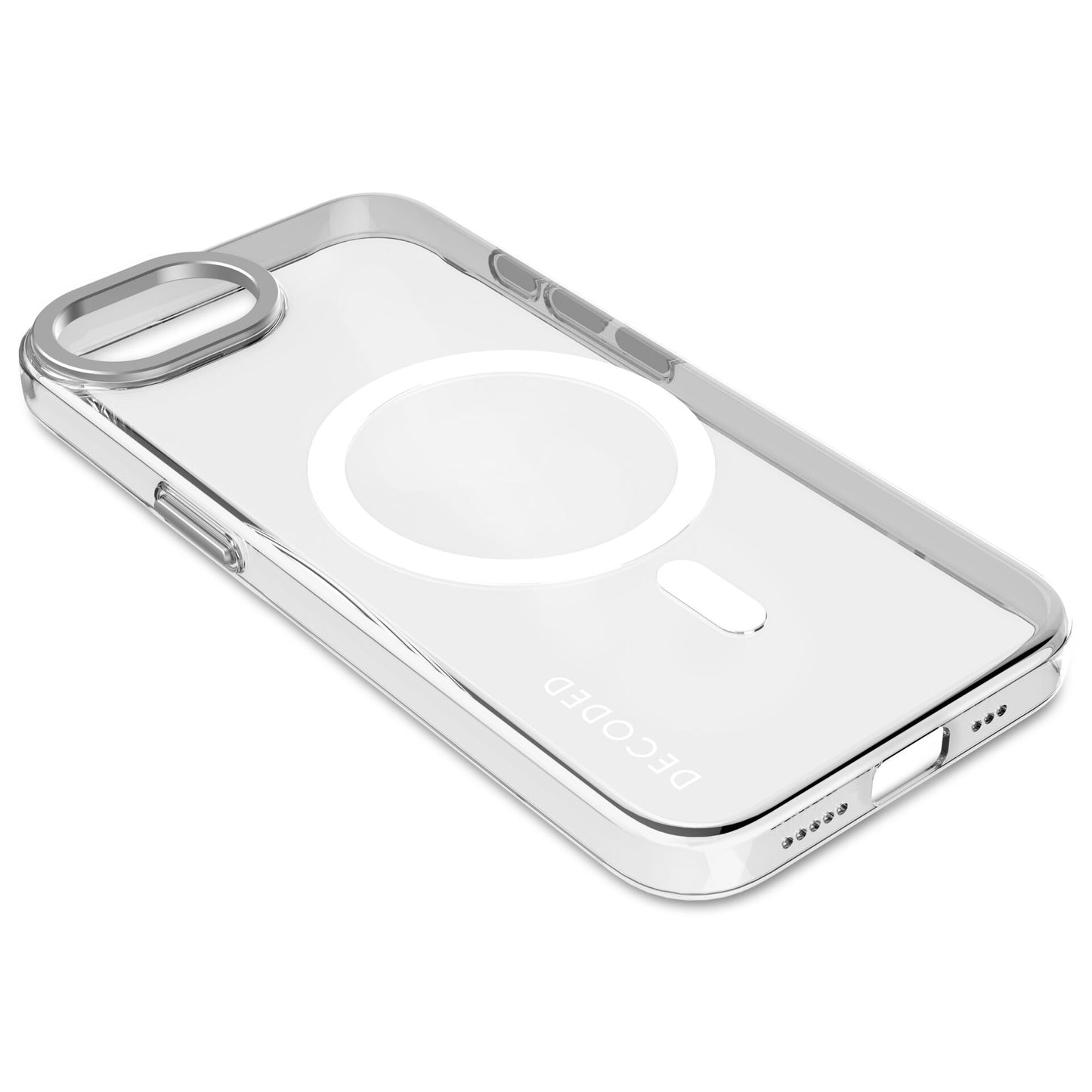 Decoded Recycled Plastic Backc. iPhone 16e Transparent White