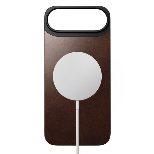Nomad Magnetic Leather Back MagSafe iPhone 17 Air Rustic Brown Horween