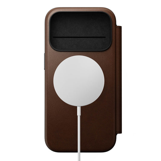 Nomad Modern Leather Folio iPhone 17 Pro Brown
