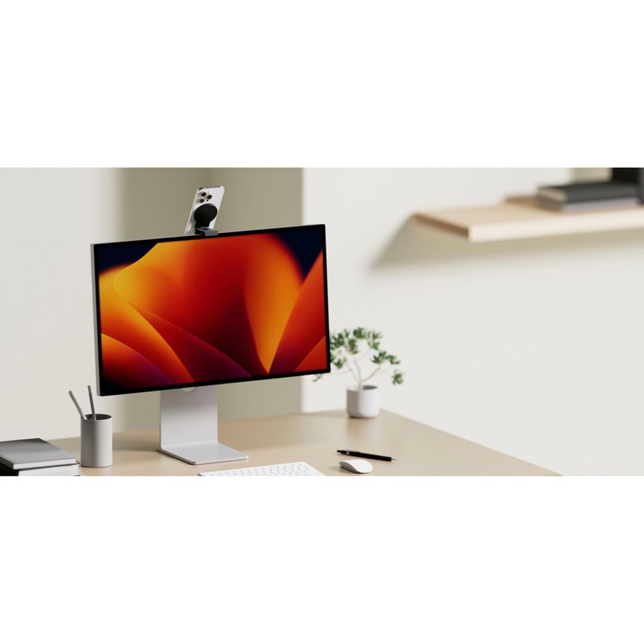 Belkin iPhone-Halter mit MagSafe für Mac-Desktop-Computer und Bildschirme, schwarz