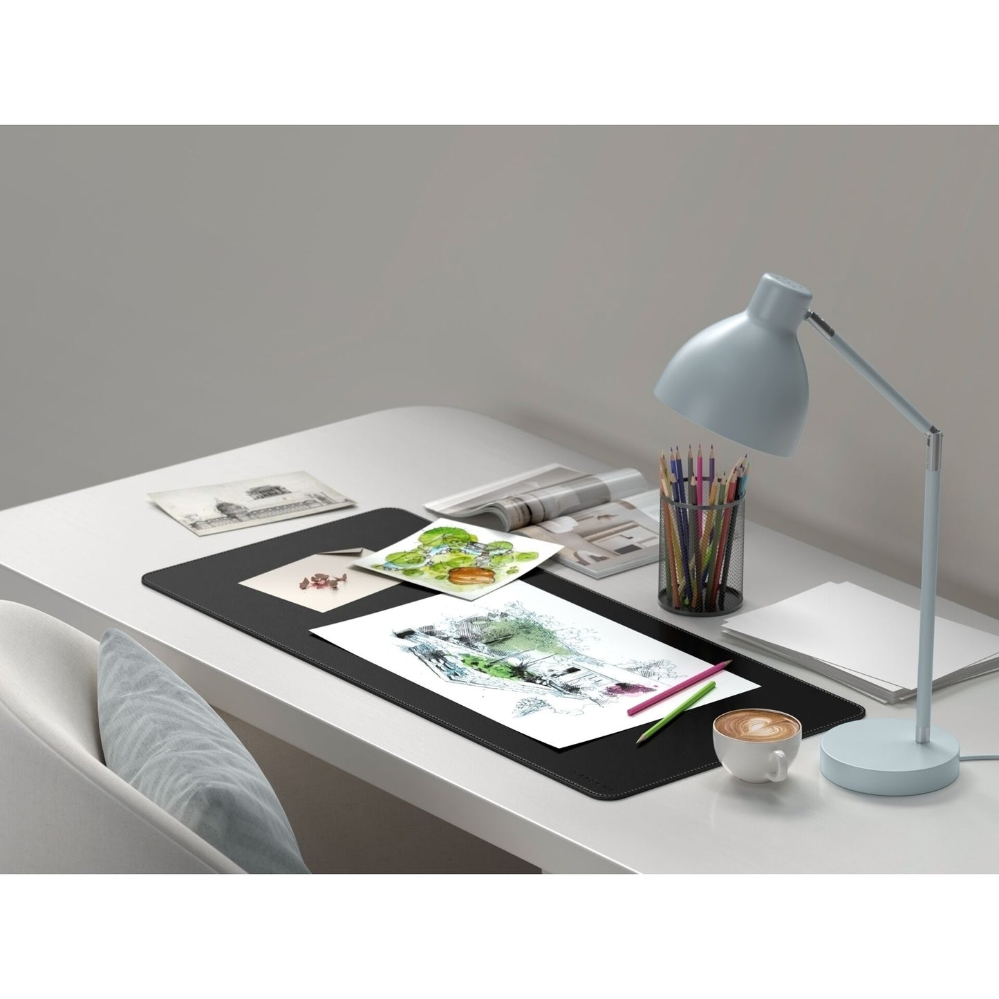 Satechi Vegan-Leather Premium Desk Mat Black