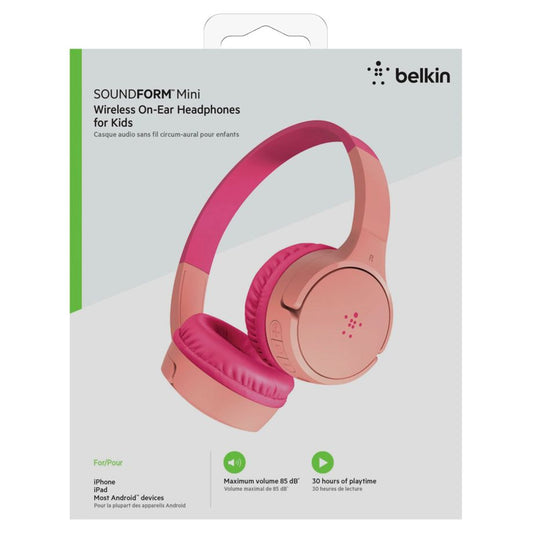 Belkin SoundForm Mini - On-Ear Kopfhörer für Kinder, pink