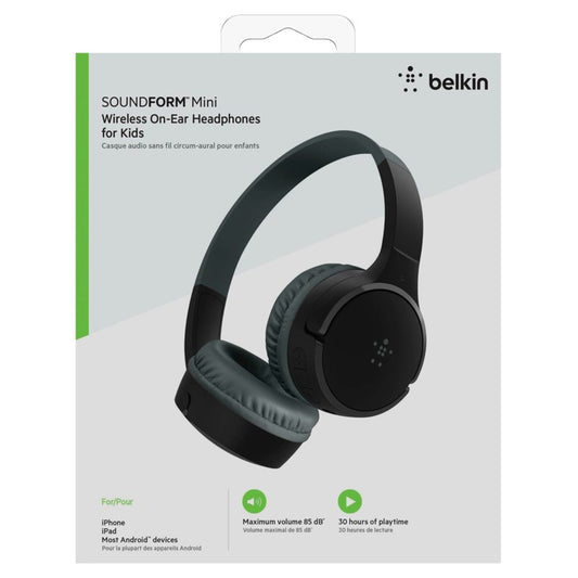 Belkin SoundForm Mini - On-Ear Kopfhörer für Kinder, schwarz