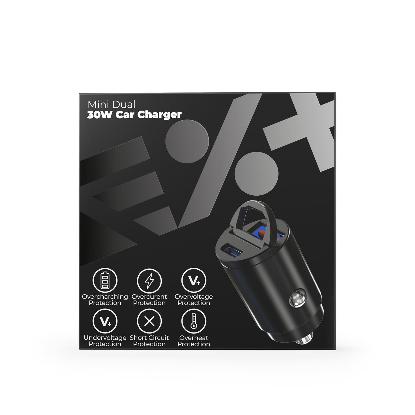 NEXT.ONE Mini Auto Dual Autoladegerät mit 30 Watt (USB-A & USB-C)