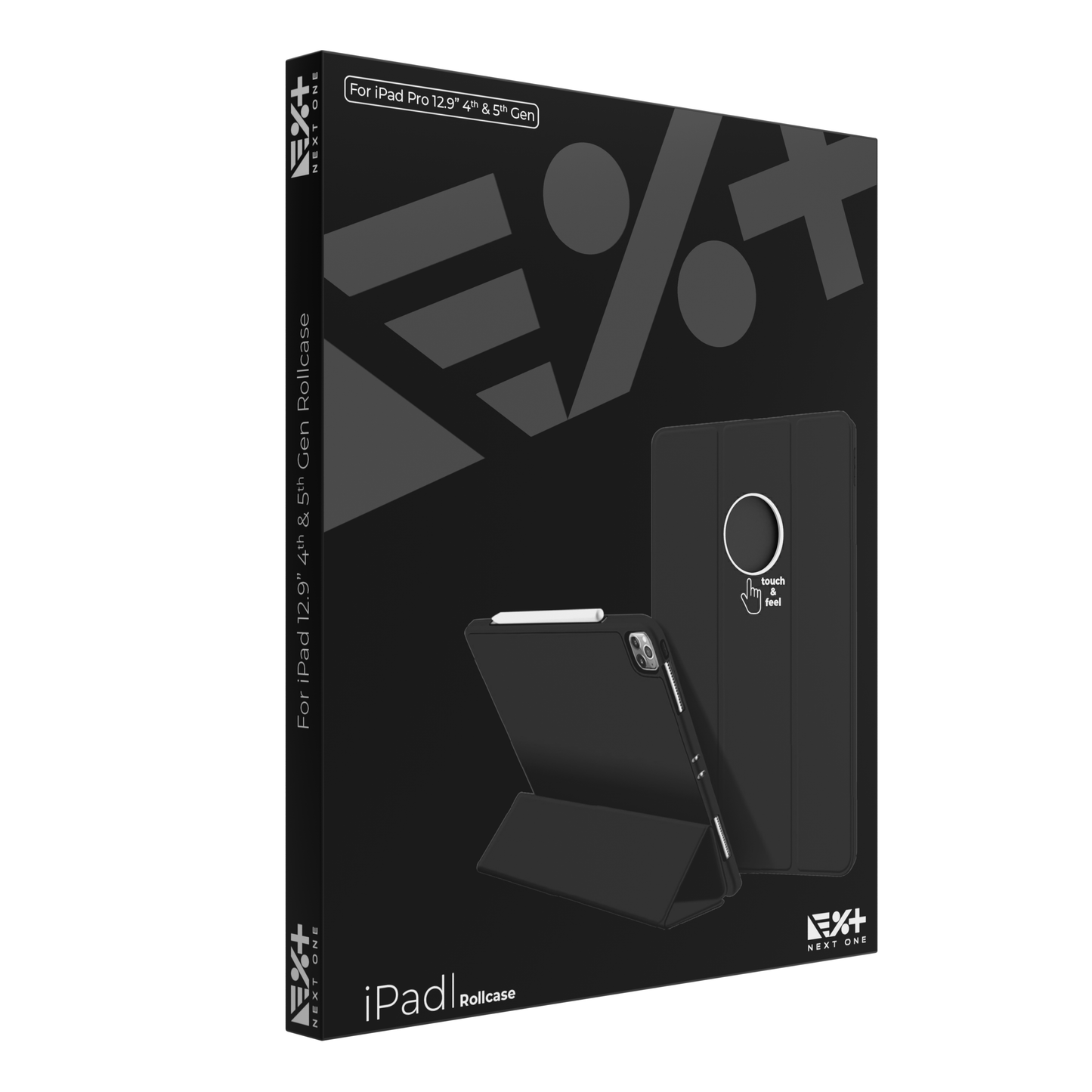 NEXT.ONE Roll case für iPad Pro 12,9" 3. Generation und neuer - Schwarz
