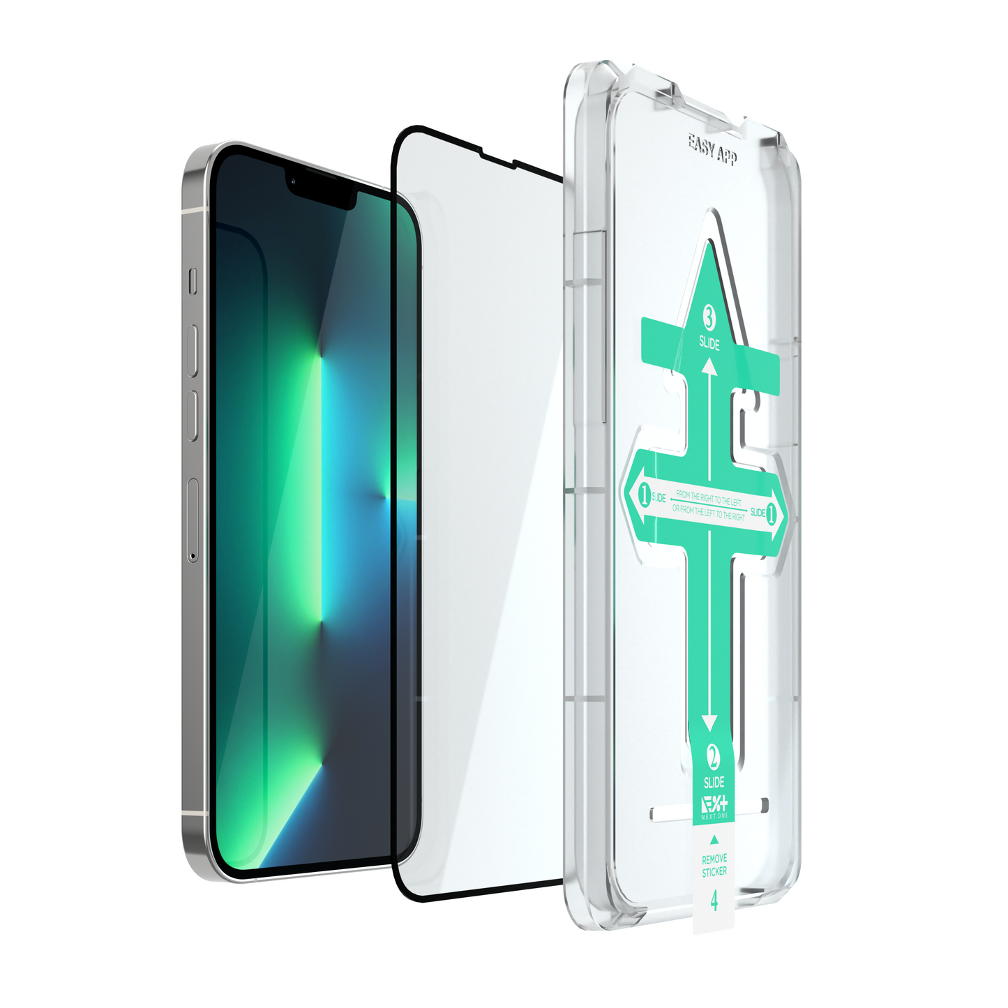 NEXT.ONE iPhone Schutzglas mit Anbringhilfe - iPhone 13 / iPhone 13 Pro