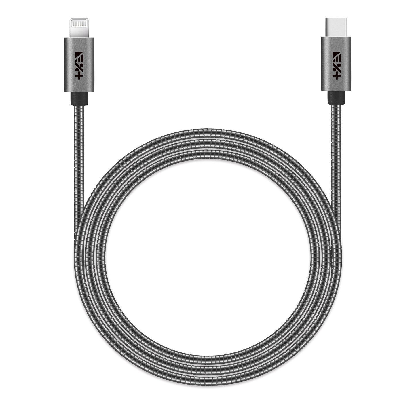 NEXT.ONE USB-C auf Lightning Kabel aus Metall Apple Zertifiziert 1,2m - Space Grau