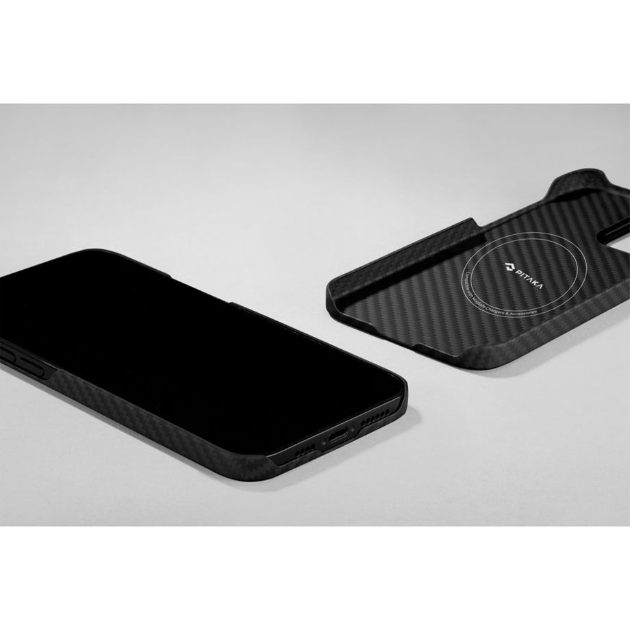 Pitaka MagEz Case 3 1500D iPhone 14 Black/Grey Twill