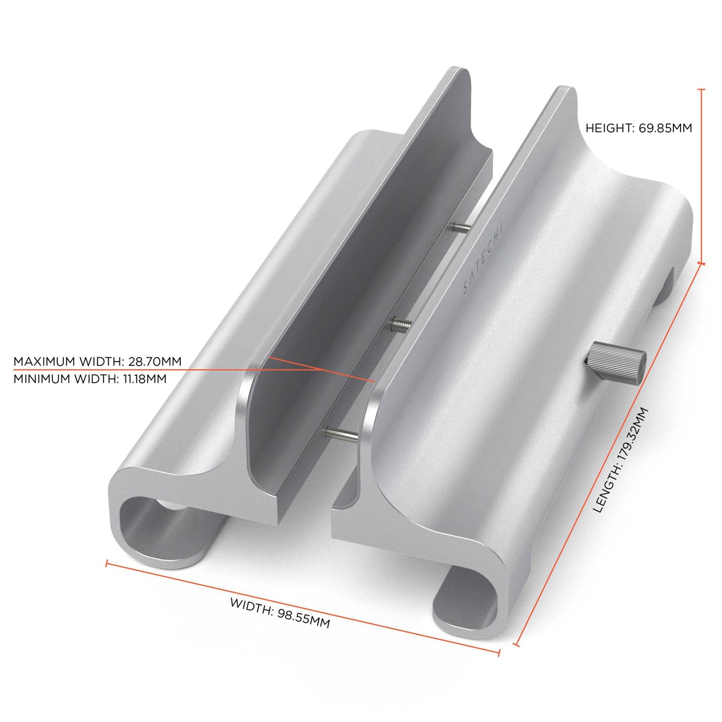 Satechi Aluminum Laptop Stand Vertical silver