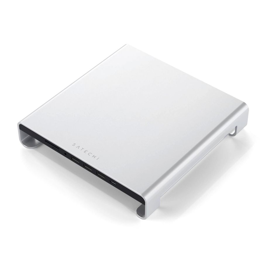 Satechi Aluminum Monitor Stand Hub for iMac silver