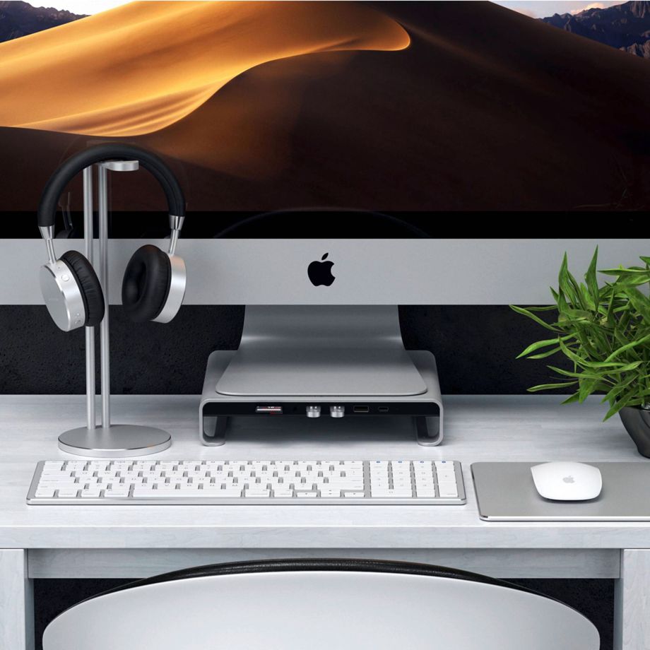 Satechi Aluminum Monitor Stand Hub for iMac silver
