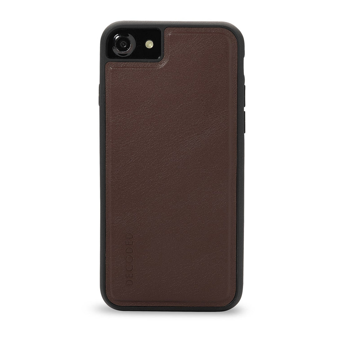 Decoded - Leather 2-in-1 Wallet Case with removable Back Cover for iPhone SE (3rd & 2nd gen) / 8 / 7 / 6s / 6 (4,7 inch) - Brown
