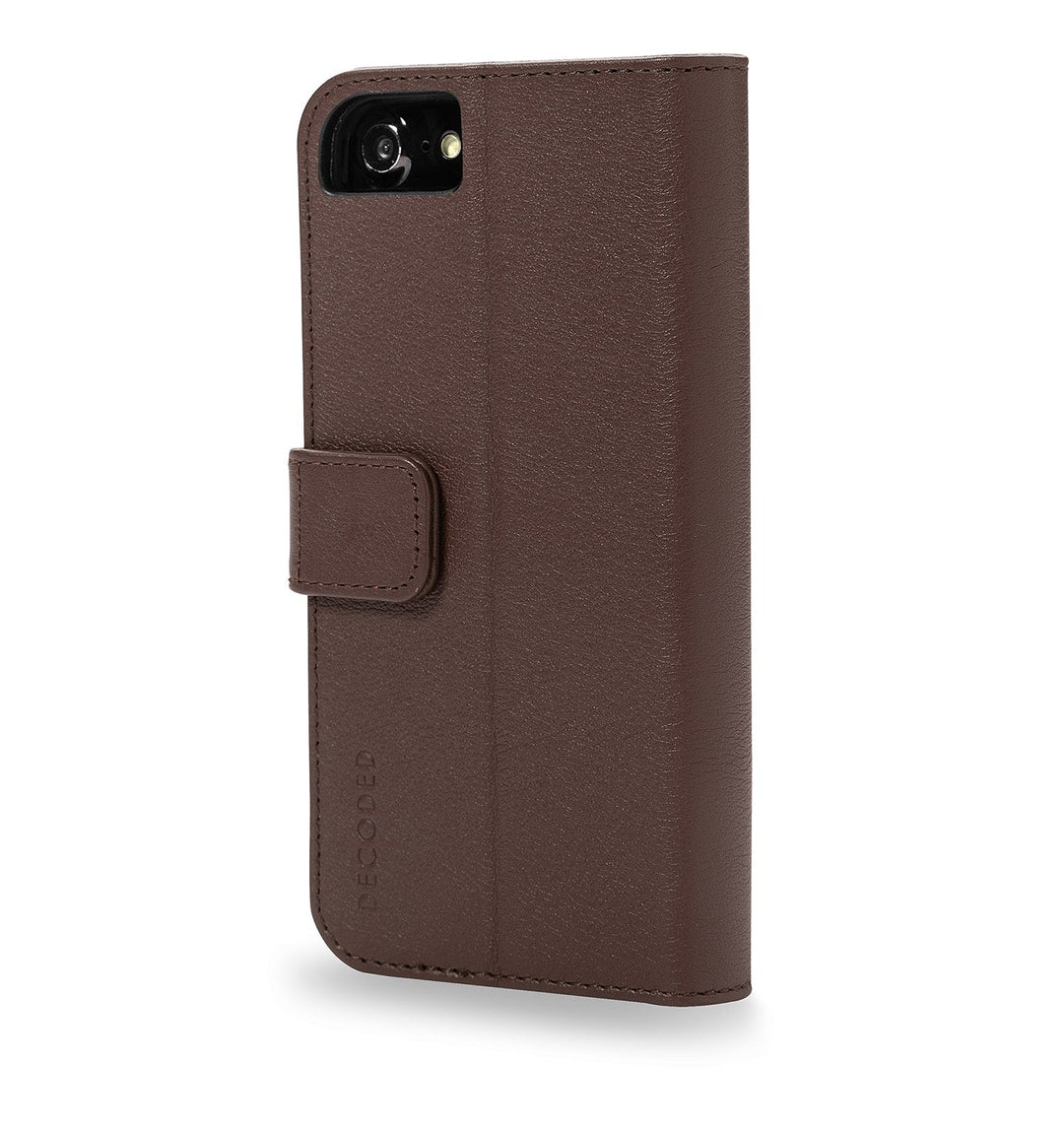 Decoded - Leather 2-in-1 Wallet Case with removable Back Cover for iPhone SE (3rd & 2nd gen) / 8 / 7 / 6s / 6 (4,7 inch) - Brown