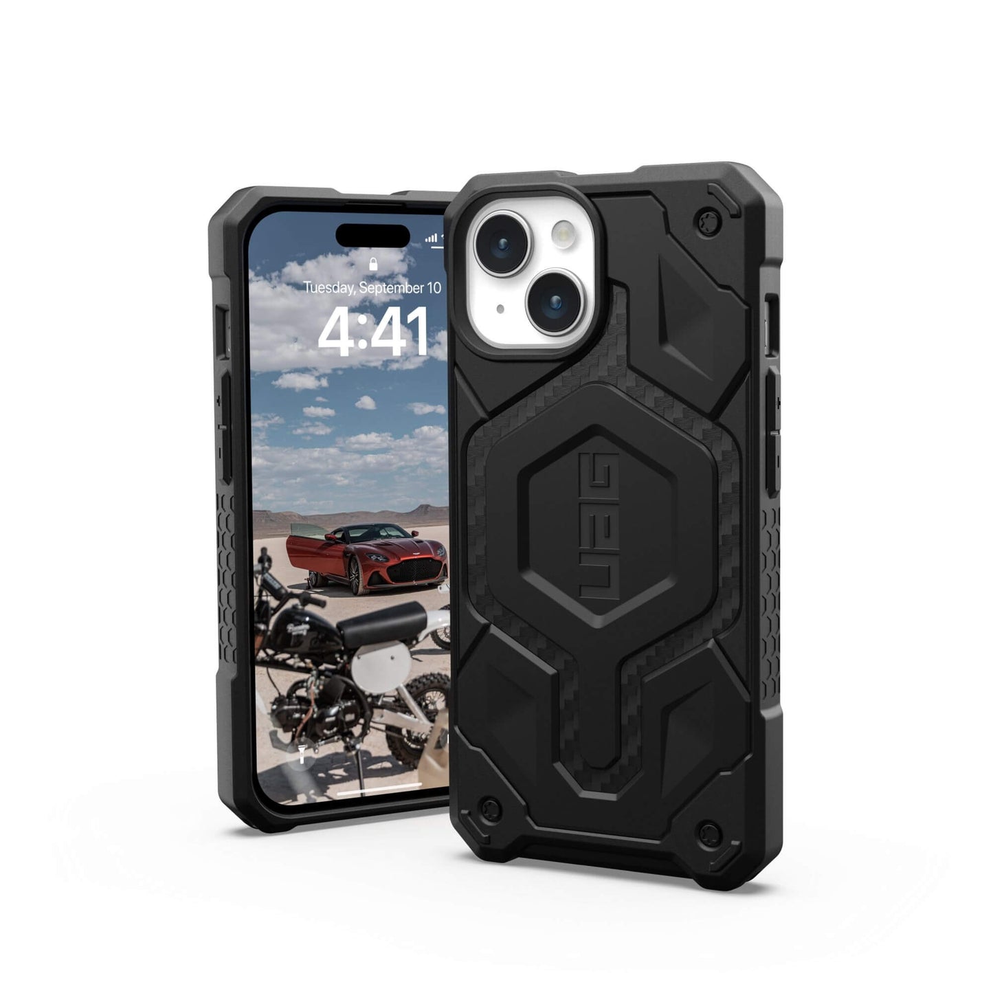 UAG Urban Armor Gear Monarch Pro MagSafe Case | Apple iPhone 15 | carbon fiber