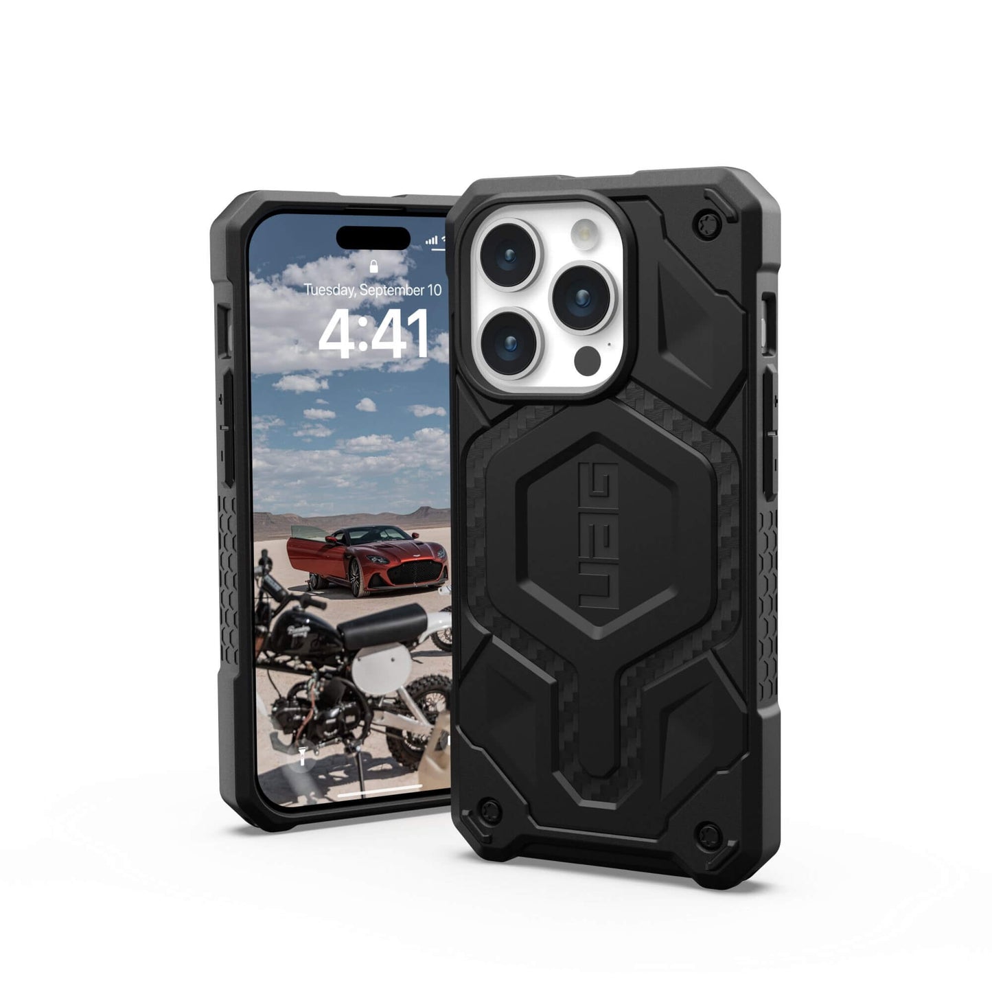 UAG Urban Armor Gear Monarch Pro MagSafe Case | Apple iPhone 15 Pro | carbon fiber