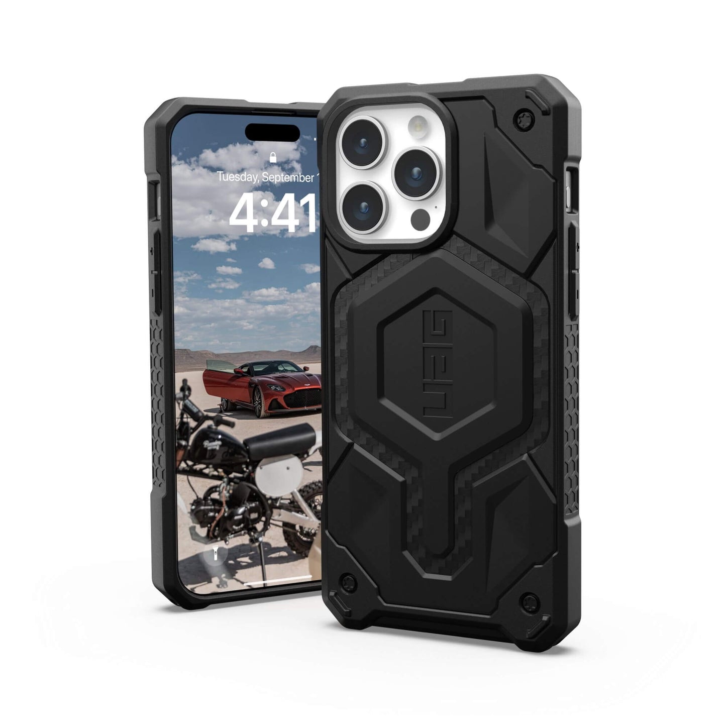 UAG Urban Armor Gear Monarch Pro MagSafe Case | Apple iPhone 15 Pro Max | carbon fiber