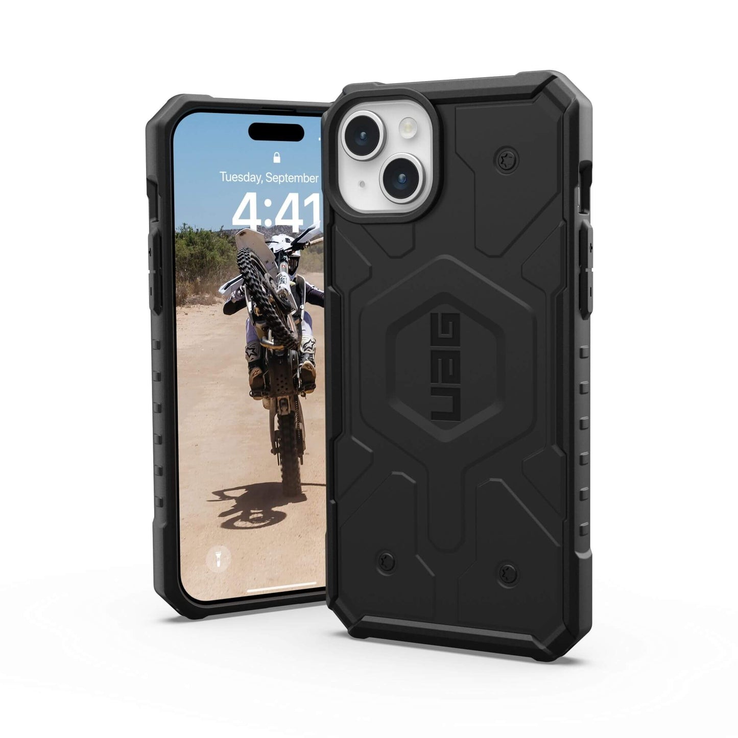 UAG Urban Armor Gear Pathfinder MagSafe Case | Apple iPhone 15 Plus | schwarz