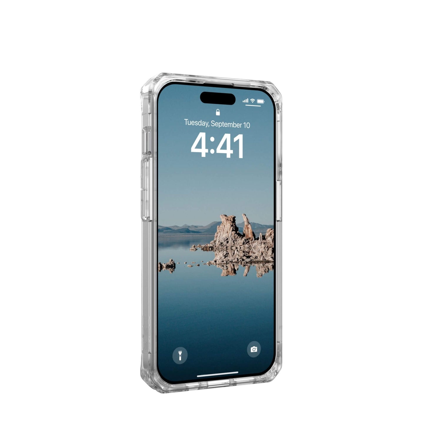 UAG Urban Armor Gear Plyo MagSafe Case | Apple iPhone 15 Pro | ice (transparent)/silber