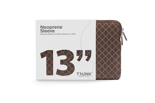 Trunk Neopren Sleeve für MacBook Air / Pro 13", Braun Arabicca