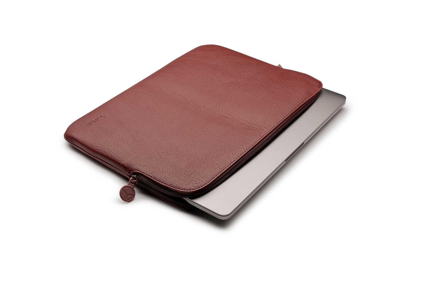 Trunk Apple Peel Veganer Leder Sleeve für MacBook Pro 13", Wine Red