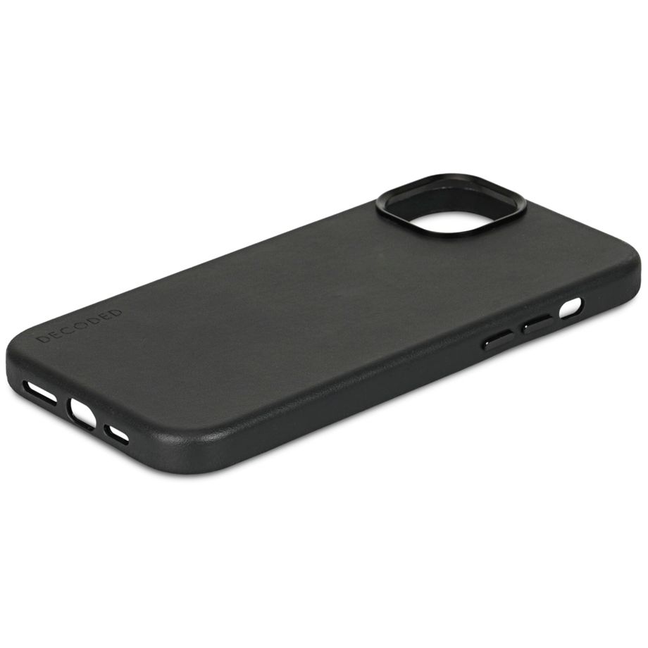 Decoded Leather Backcover for iPhone 15 Black