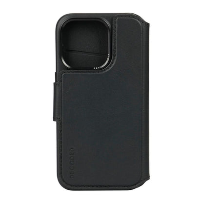 Decoded Leather Detachable Wallet for iPhone 15 Pro Black