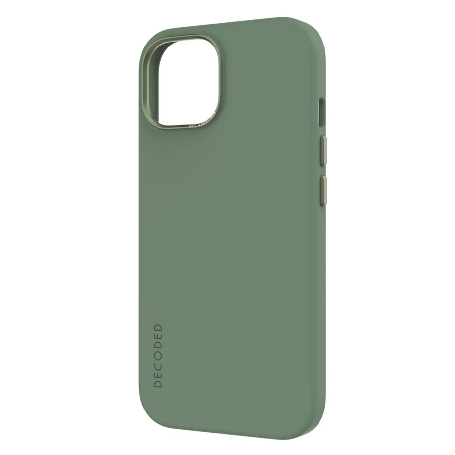 Decoded - AntiMicrobial Silicone Backcover | iPhone 15 Plus - Sage Leaf
