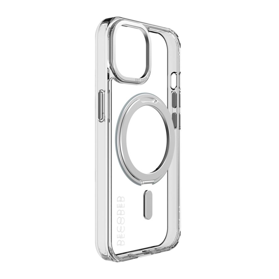 Decoded Recycled Plastic Loop Stand Backcover iPhone 15 Transparant