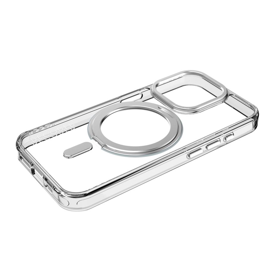 Decoded Recycled Plastic Loop Stand BackCover iPhone 15 Pro Transparant
