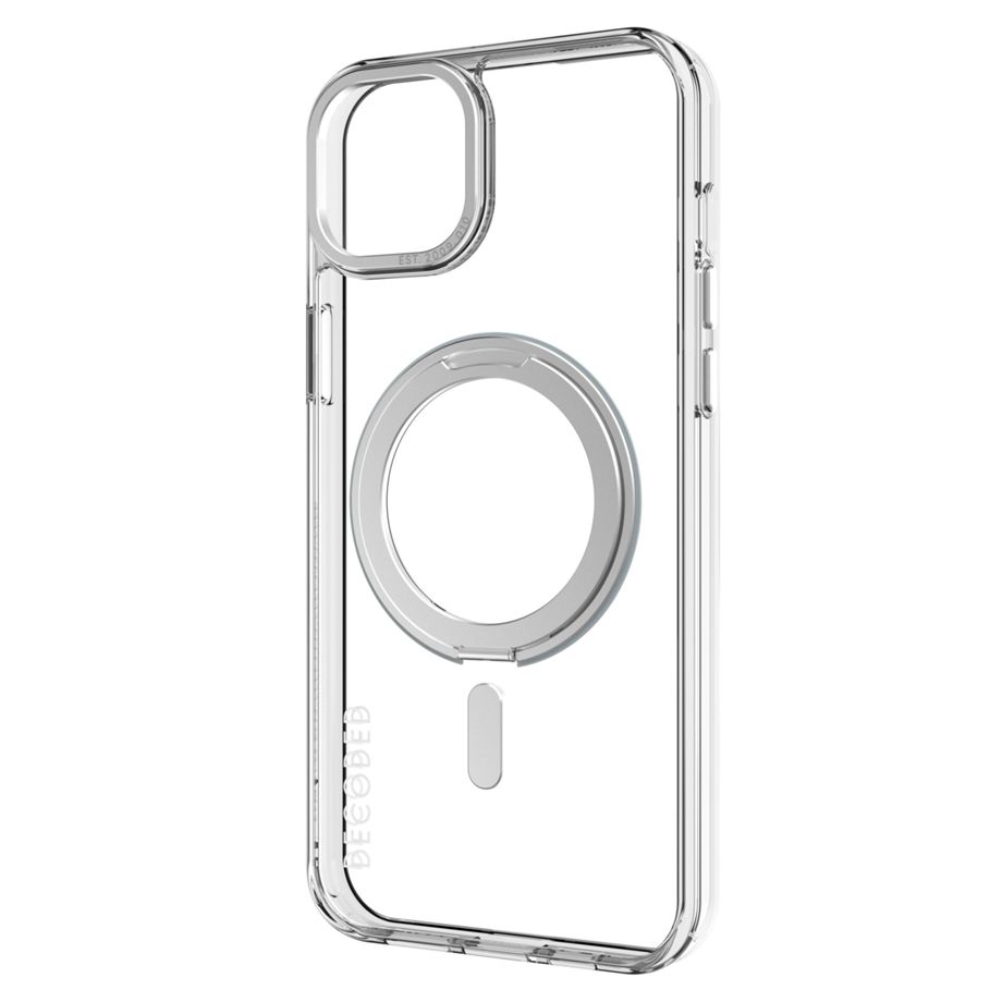 Decoded Recycled Plastic Loop Stand Backcover iPhone 15 Plus Transparant
