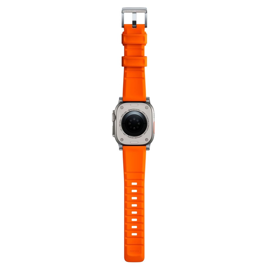 Nomad Rugged Strap Ultra Orange Experts Silver Connector 42/44/45/49mm – iTech