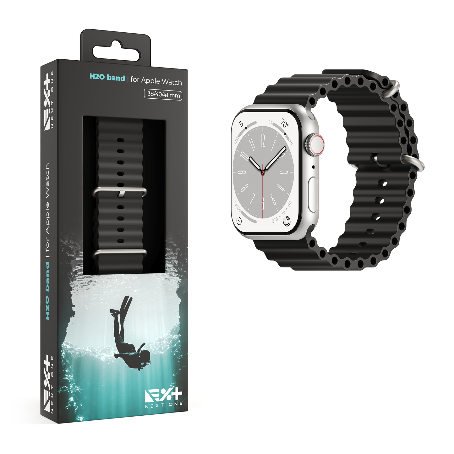 NEXT.ONE H2O Band für Apple Watch 38/40/41mm | Black