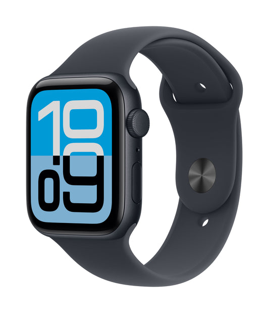 Apple Watch SE 3 GPS 44mm Mitternacht Aluminium Case mit Mitternacht Sportarmband - S/M